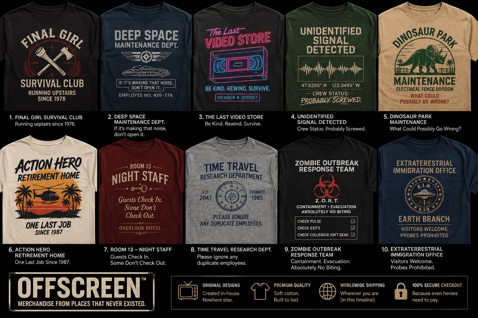 OFFSCREEN T-shirt collection